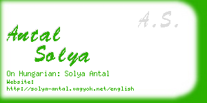 antal solya business card